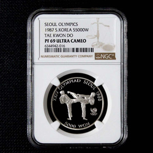 1988년 서울올림픽 기념주화 태권도 은화 NGC PF 69 등급 이미지