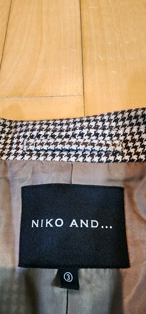 니코앤 하운드투스 체크 모직자켓 M--5