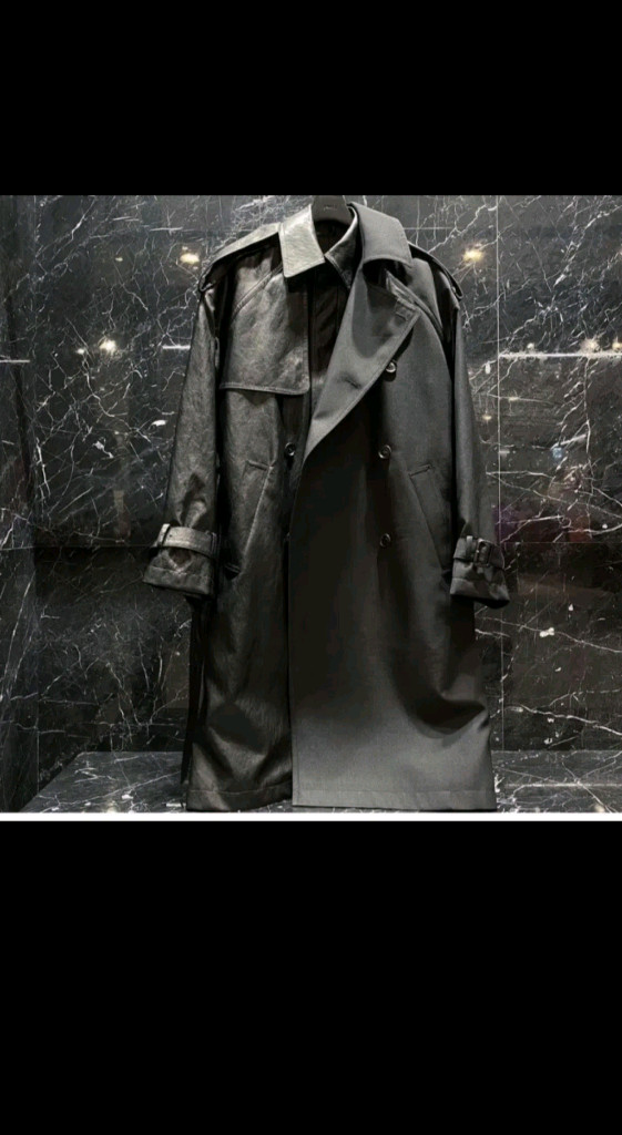 준지 20fw 컬렉션 아수라 레더 트렌치 코트--2