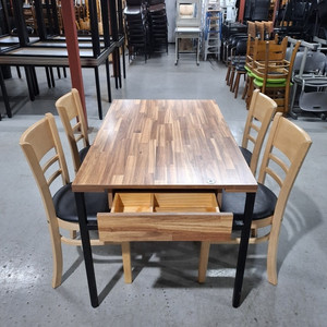 137번 업소용 서랍형테이블 영업용식탁 음식점 수저함테이블 식당탁자 의자 중고 리싸이클