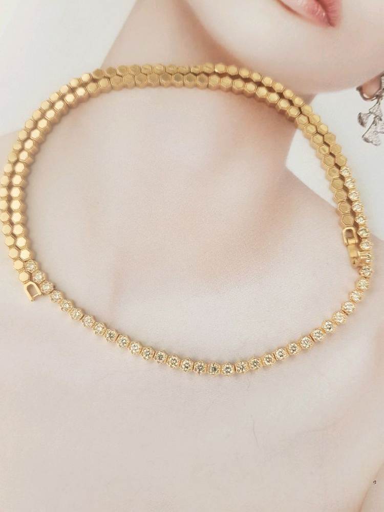 18k 트렌디 다이아 목걸이 이미지