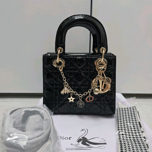 새상품) 디올 레이디백 페이던트 블랙 스몰 팝니다