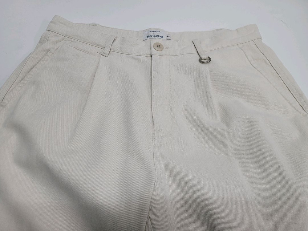 Henry Cottons 25SS 헨리코튼 와이드 플리츠 팬츠 /남 82 베이지--12