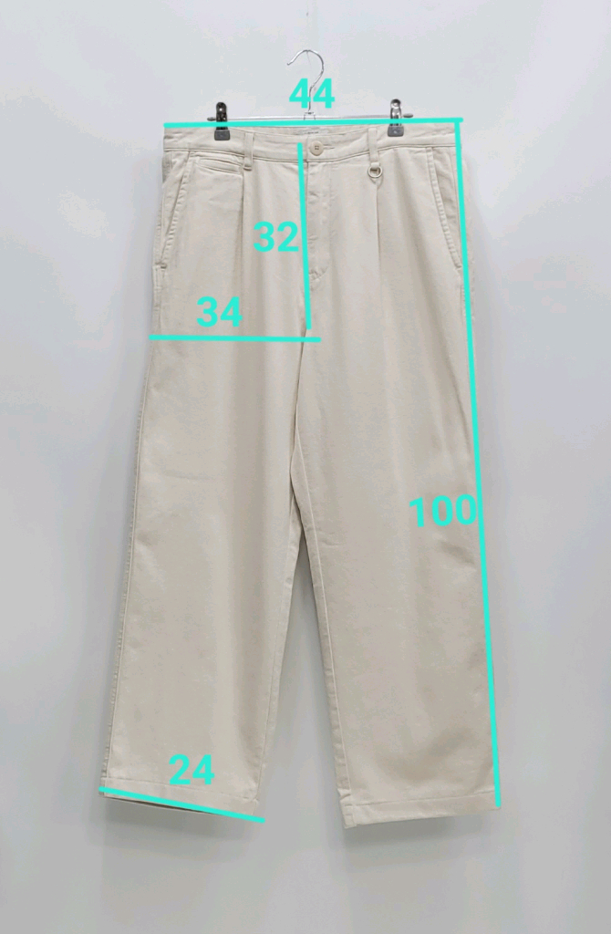 Henry Cottons 25SS 헨리코튼 와이드 플리츠 팬츠 /남 82 베이지--9