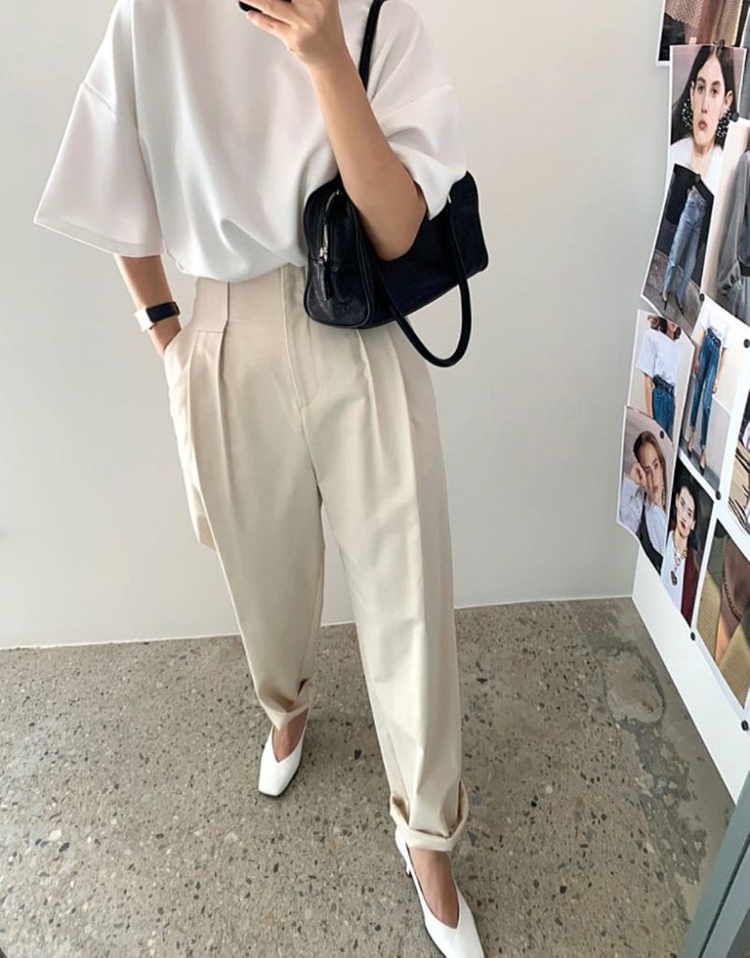 ORR 오르 면 벨티드 팬츠 S 베이지 (벨트포함)--2