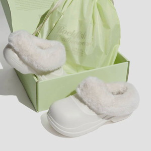 락피쉬 헤이든 윈터 퍼 슬리퍼 클로그 화이트 250(새제품)