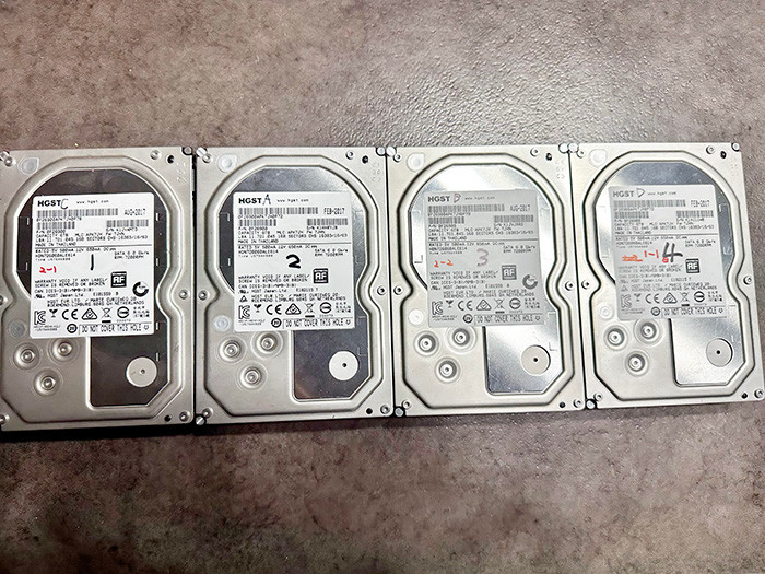 HGST 6TB 7200rpm HDD 하드 디스크 4개 일괄 판매 이미지