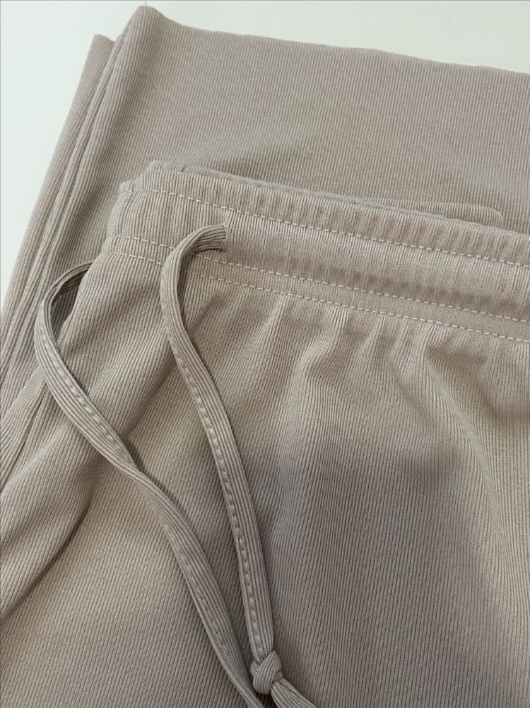 골지 허리 밴딩 팬츠 바지 #베이지(새상품) 이미지