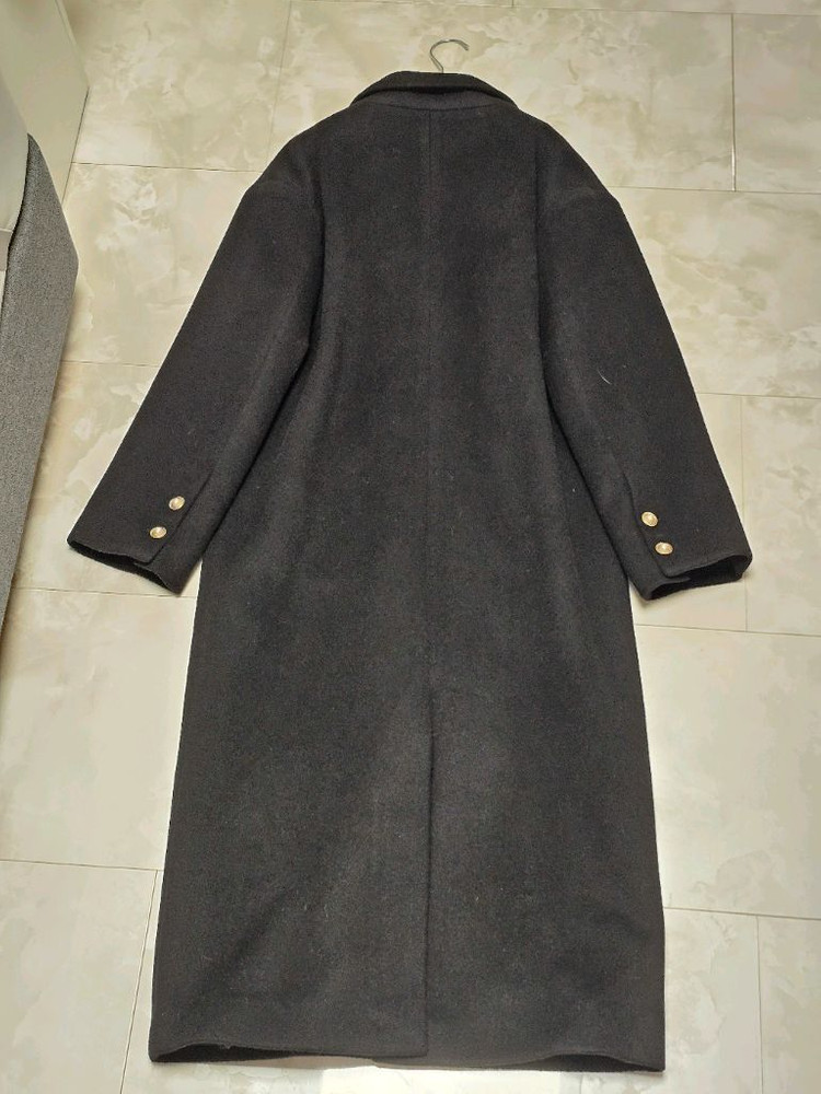 새상품) 살롱드욘 롱코트 블랙 울 100 (빈티지 엔틱룩)--3