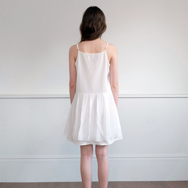 하네(HANE) 플리츠 시어서커 레이어드 원피스 55-66 새상품 이미지