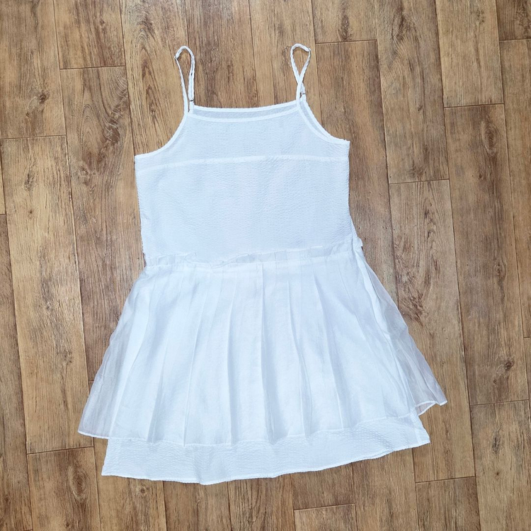 하네(HANE) 플리츠 시어서커 레이어드 원피스 55-66 새상품 이미지