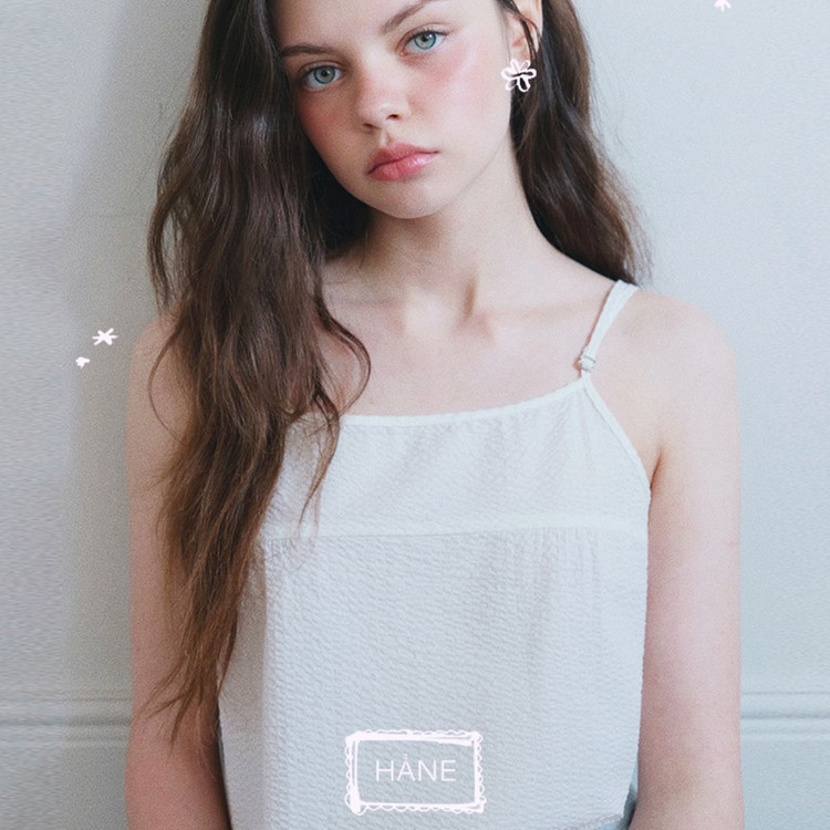 하네(HANE) 플리츠 시어서커 레이어드 원피스 55-66 새상품 이미지