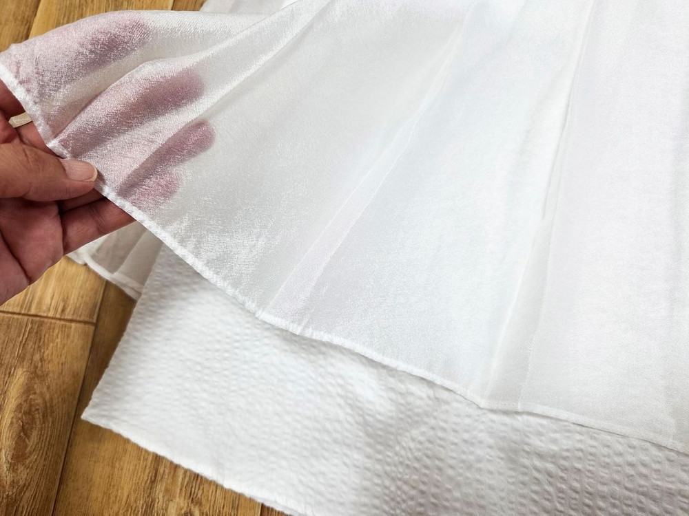 하네(HANE) 플리츠 시어서커 레이어드 원피스 55-66 새상품 이미지