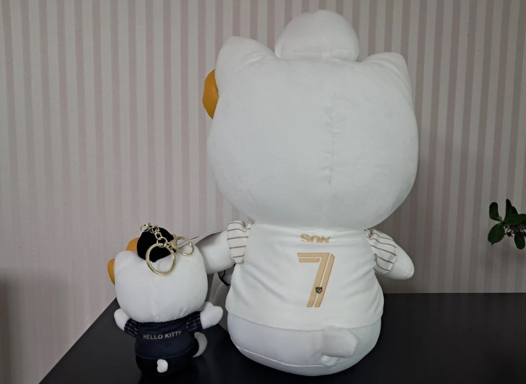 산리오 헬로키티 LAFC 손흥민 축구공 콜라보 중형인형, 키링인형--1