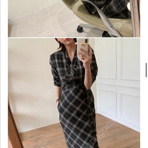 유메르 어텀체크원피스