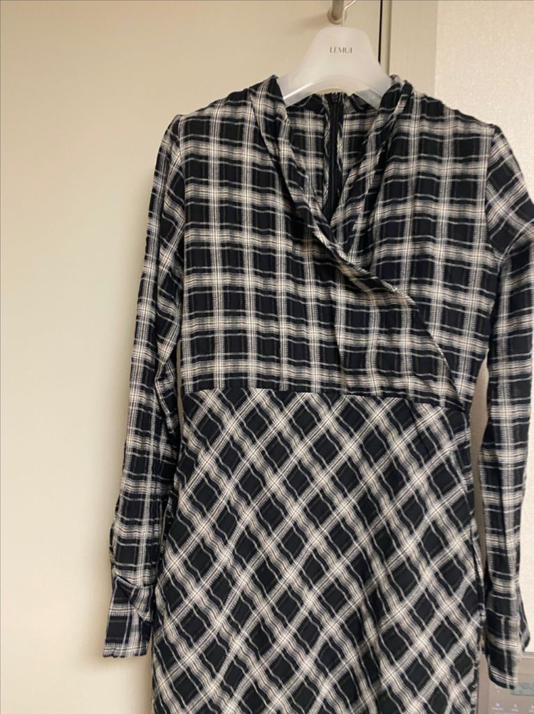 유메르 어텀체크원피스--3