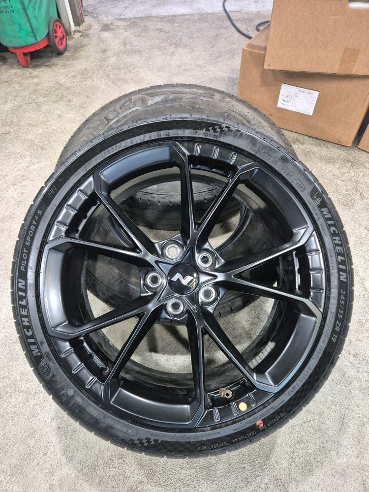 아반떼N 임판급 79휠+미쉐린타야+N캡--3