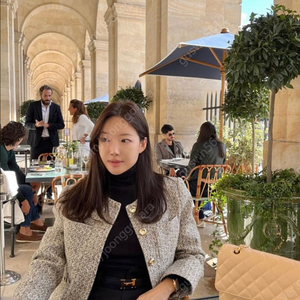 르뮈 미드나잇 트위드 자켓 베이지