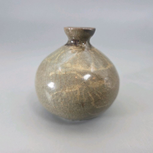 진품 고려청자 면백상감 봉황문 유병 이미지