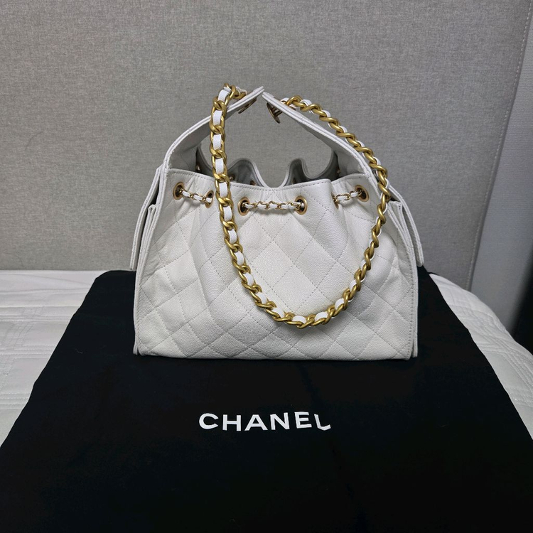 샤넬 25백 화이트 스몰--2