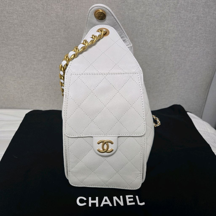 샤넬 25백 화이트 스몰--4