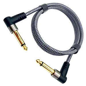 기타 케이블 직각 나일론 브레이드 사운드 케이블 커넥터 앰프 미사용