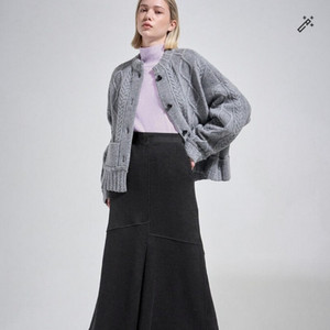 시스템 2023 언발란스 헴 밴딩 스커트