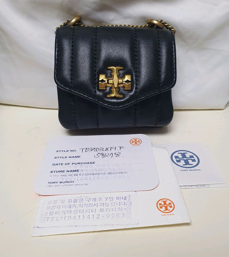 토리버치 나노 키라 퀼티드 블랙 체인백--2