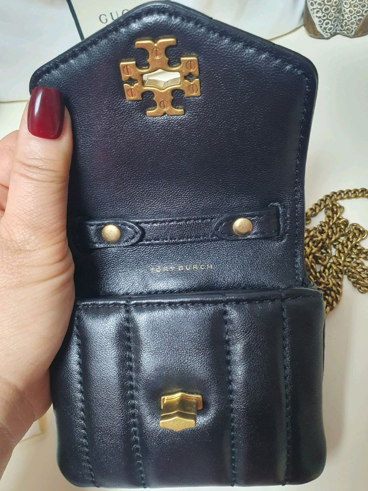 토리버치 나노 키라 퀼티드 블랙 체인백--3