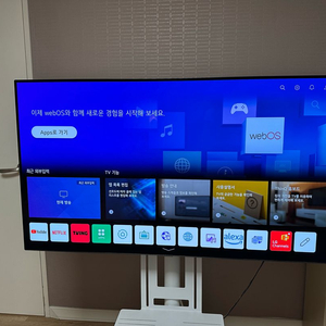 LG OLED 48C1 TV, 모블랩스 거치대 세트