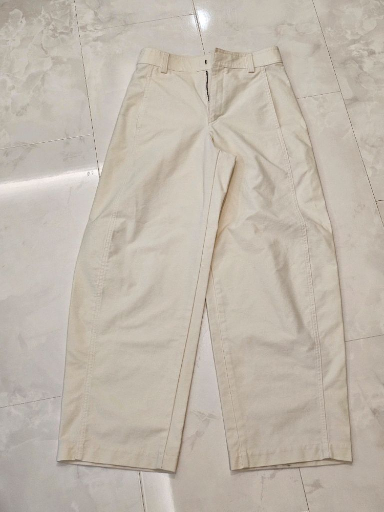 쿨거택포) 유니클로 저지배럴레그팬츠 오프화이트 S--9