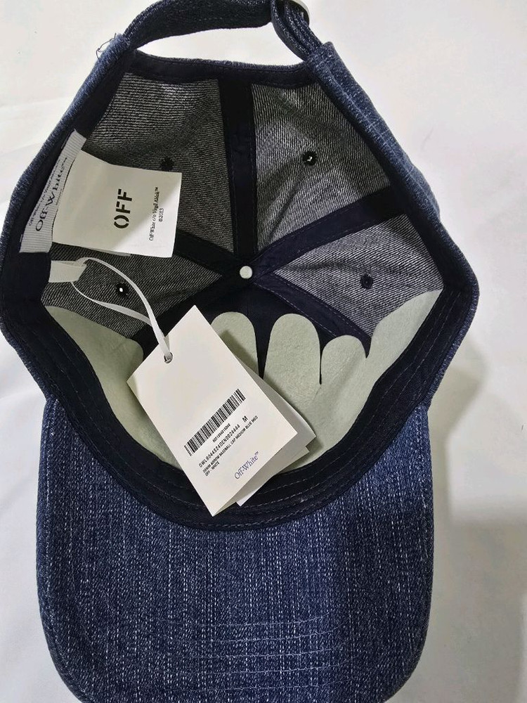오프화이트데님 볼캡--1