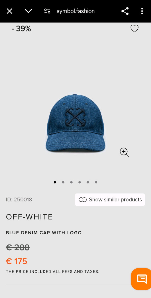 오프화이트데님 볼캡--7