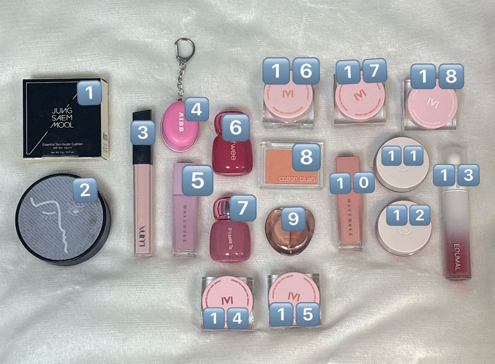 화장품 18개 일괄 판매 ( 컨실러, 쿠션,틴트,블러셔 ) 이미지