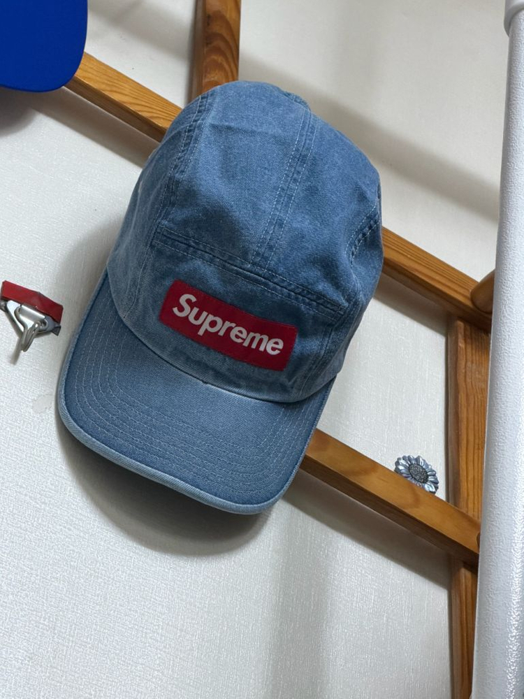 슈프림 워시드 치노 트윌 캠프 캡 데님 (21SS)Supreme Washed Chino Twill Camp Cap--3