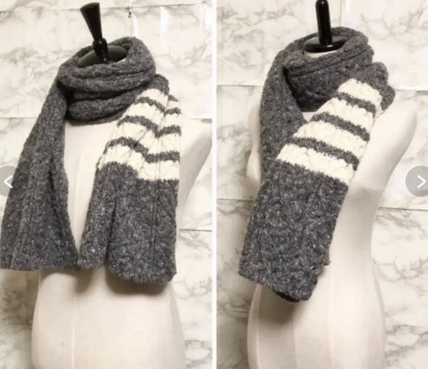 톰브라운 정품 케이블 니트 머플러--4