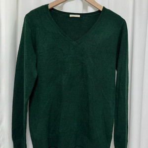 GU 브이넥 그린 니트 이미지