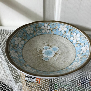 (정품) 일본 마루니(Maruni) 블루 플라워 도자기 접시/찬기