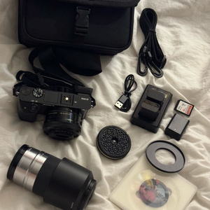 소니 A6000 미러리스 카메라 풀세트 (16-50, 55-210, 오레오.렌즈)