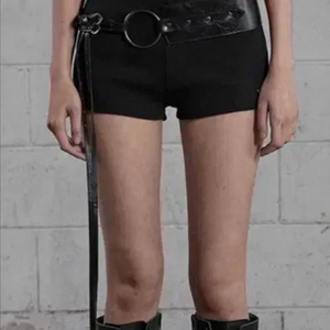 보헤미안서울 베이직 리브드 숏팬츠 쇼츠 블랙 보헴서 반바지 데님 이미지