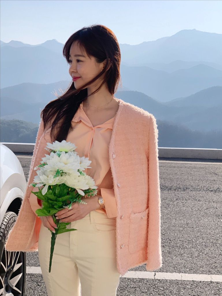 [가격내림] 바이씨니 제작 치크팝 트위드 자켓 피치 Free 새상품 팝니다.!!!--3