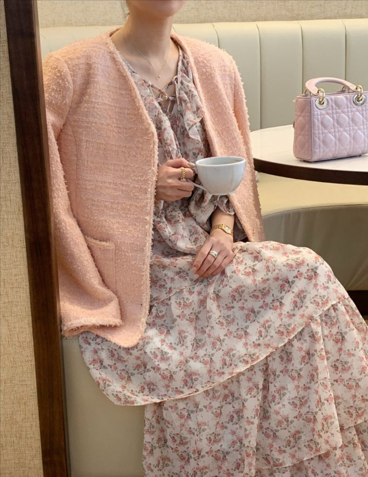 [가격내림] 바이씨니 제작 치크팝 트위드 자켓 피치 Free 새상품 팝니다.!!!--7