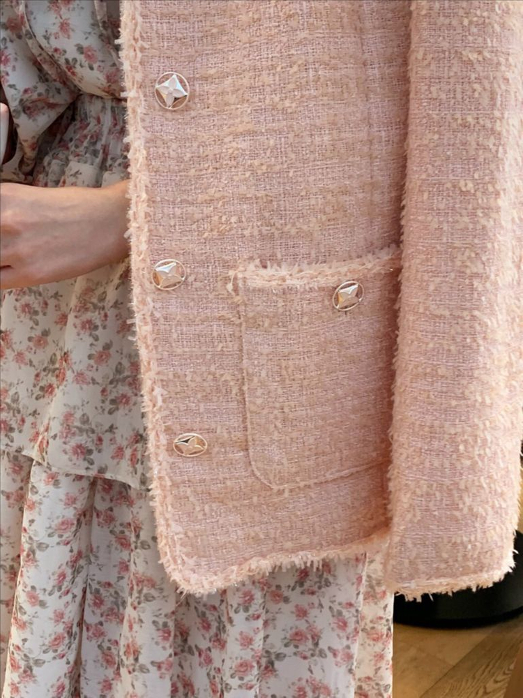 [가격내림] 바이씨니 제작 치크팝 트위드 자켓 피치 Free 새상품 팝니다.!!!--8