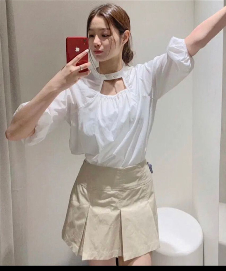 [판매] 프롬엘로힘 제작 초커 블라우스 화이트 Free 미개봉--5