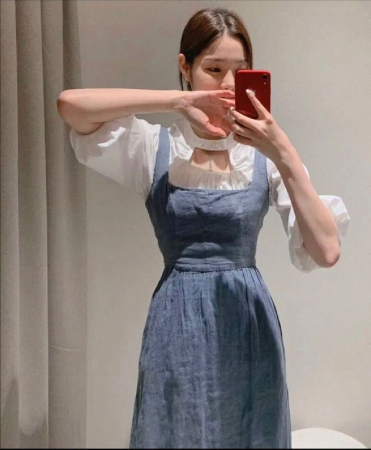 [판매] 프롬엘로힘 제작 초커 블라우스 화이트 Free 미개봉--9