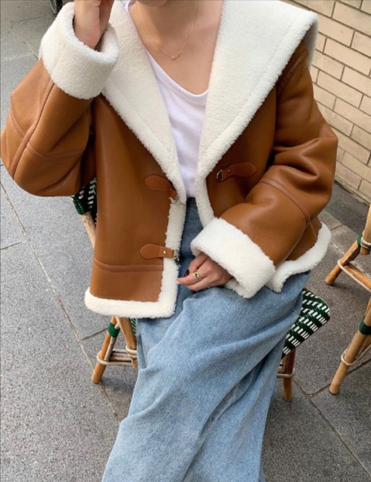 [판매] 바이씨니 제작 허니비 무스탕 브라운 Free 새상품--3