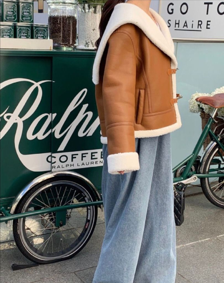 [판매] 바이씨니 제작 허니비 무스탕 브라운 Free 새상품--4