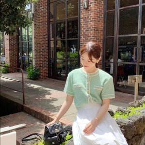 바이씨니 제작 샤트위드 가디건 그린 Free 미개봉 팝니다.!!!