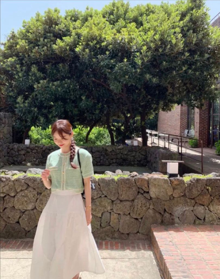 바이씨니 제작 샤트위드 가디건 그린 Free 미개봉 팝니다.!!!--2