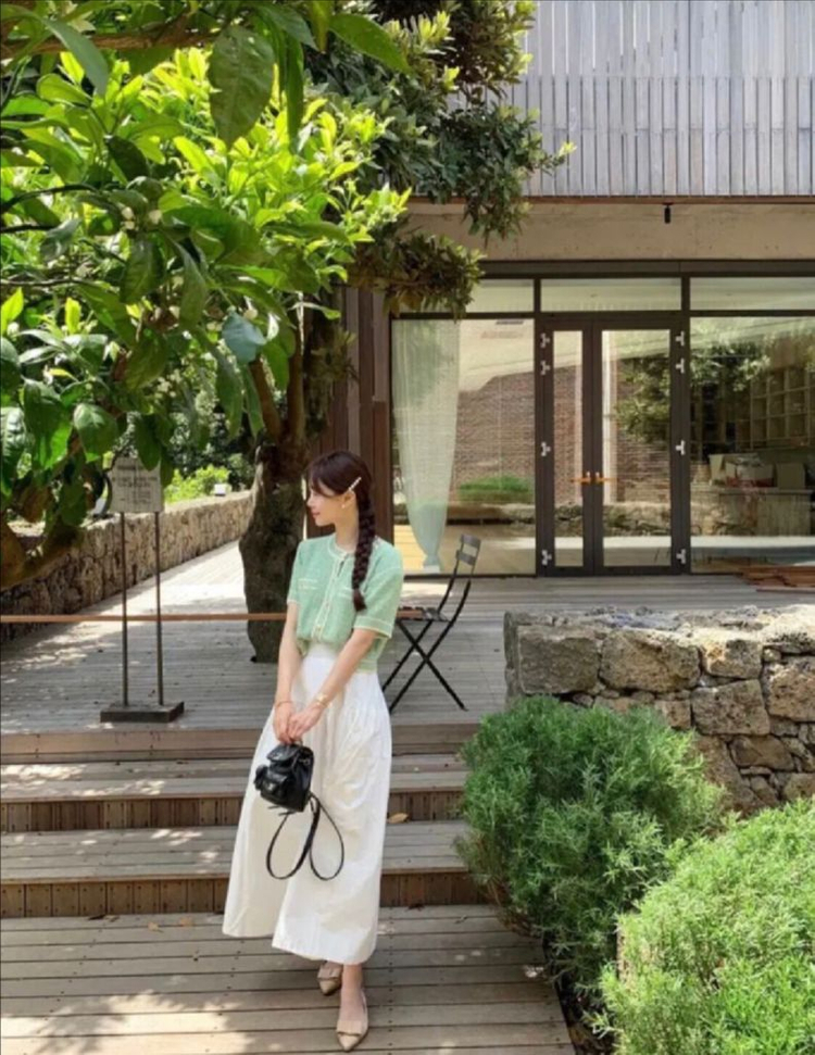 바이씨니 제작 샤트위드 가디건 그린 Free 미개봉 팝니다.!!!--5